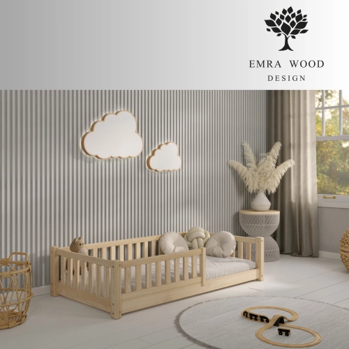 Łóżko Dziecięce ABETE  mini - Sosna naturalna lakier